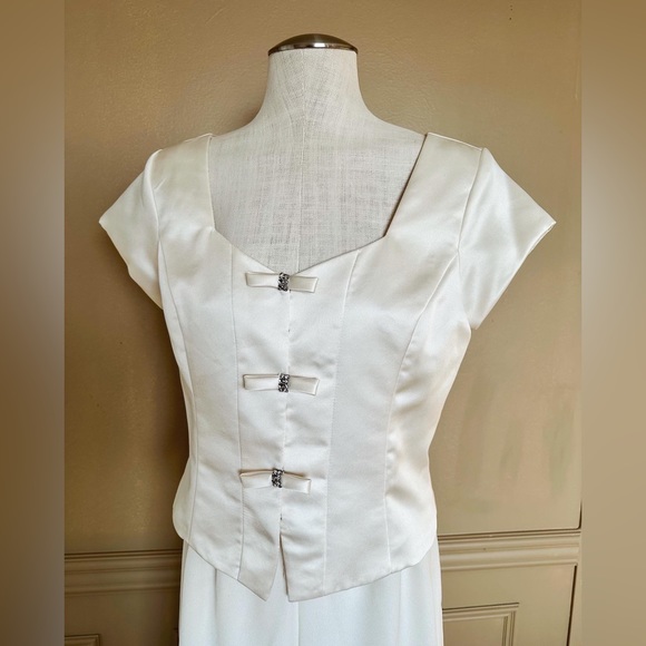 Vintage Nu Mode white pant suit size 8 - Picture 3 of 14